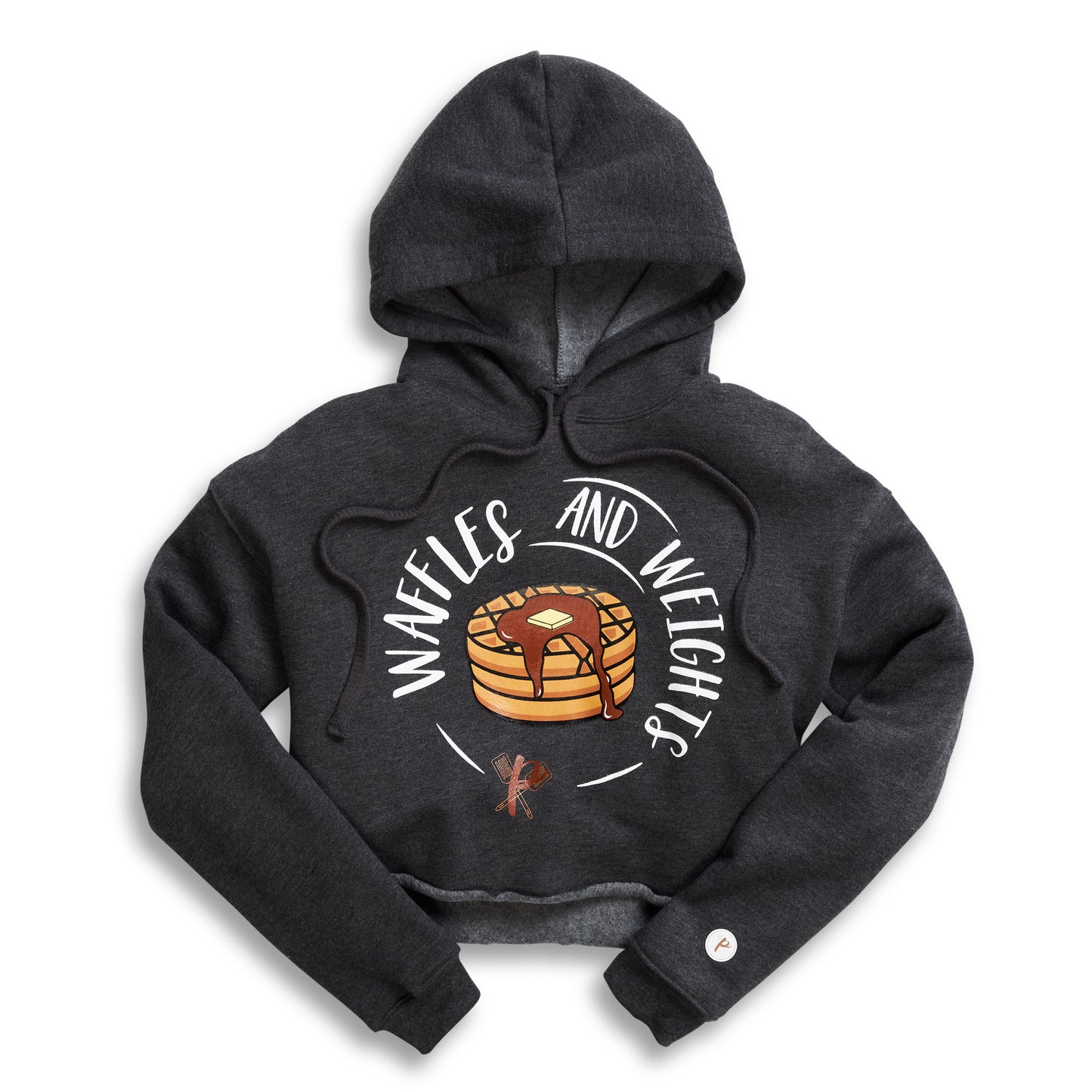 Women's Cropped Hoodie - Waffles & Weights GREY