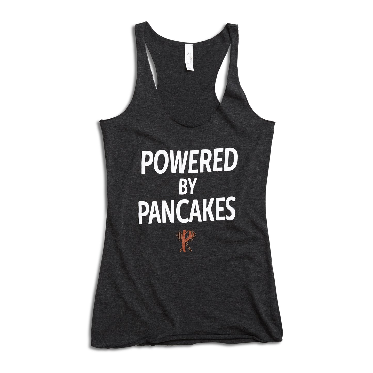 Women’s Full-length Powered by Pancakes Tank Top GREY